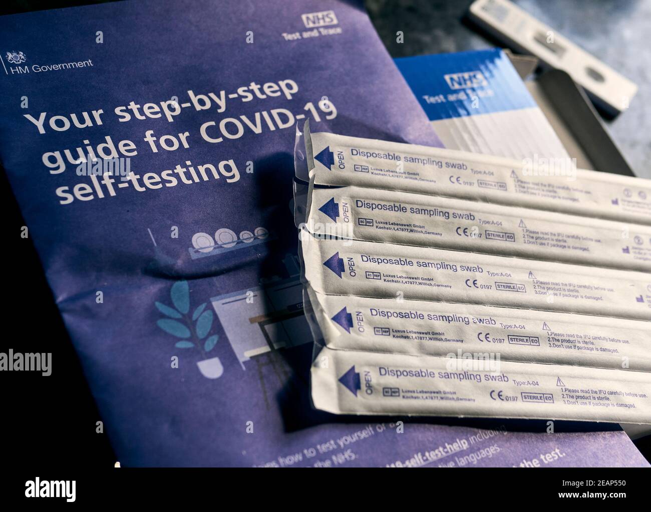 NHS Test and Trace Covid19 Home Test Kit for Coronavirus using Swabs