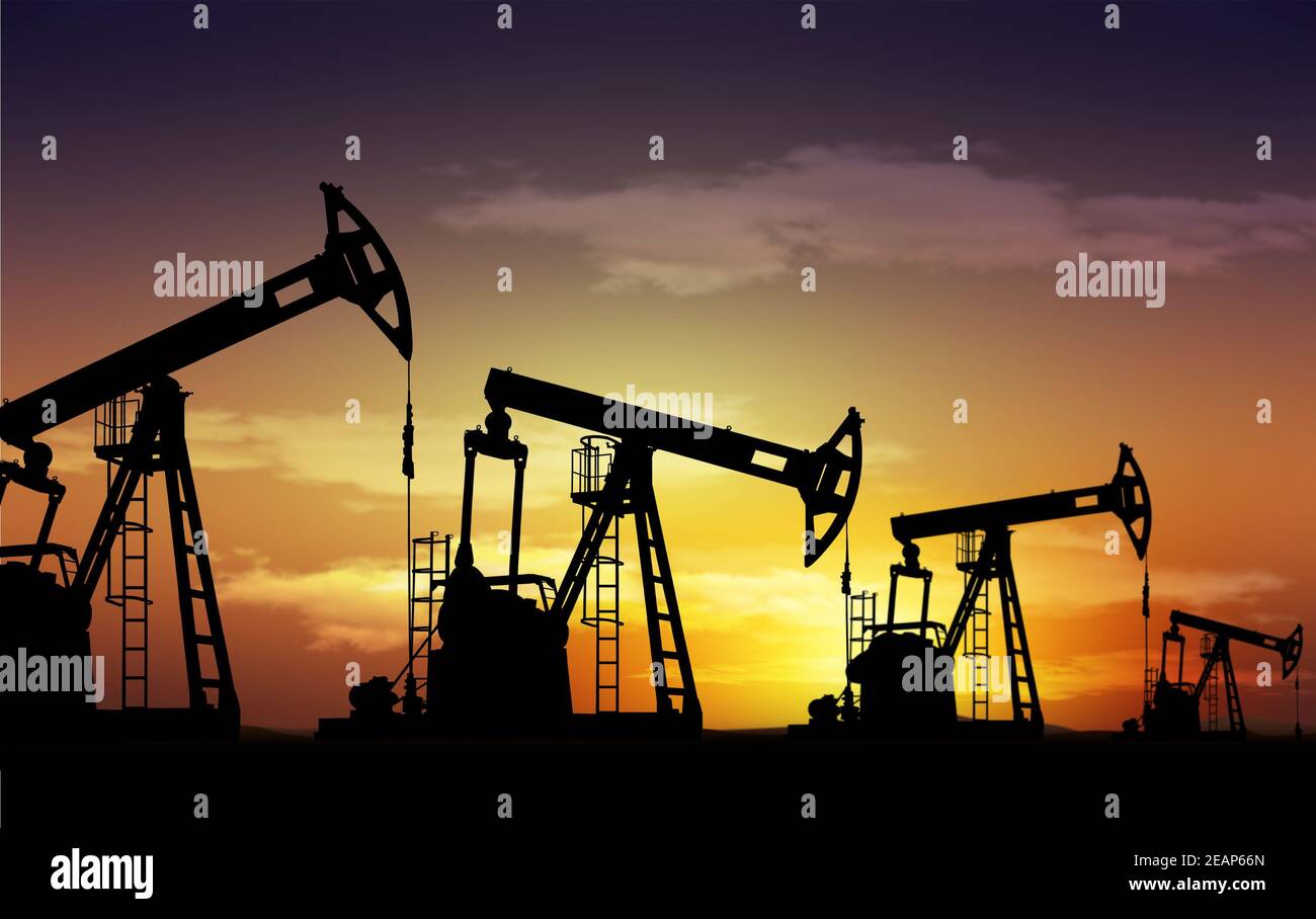 pump jack oil field Stock Photo Alamy