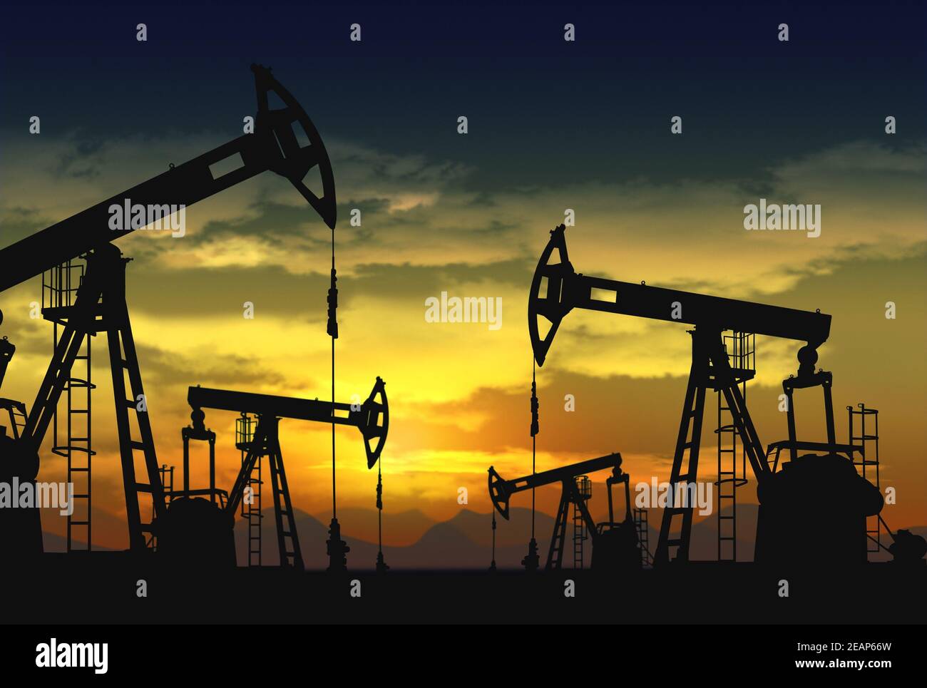 oil pumpjack in operation Stock Photo Alamy