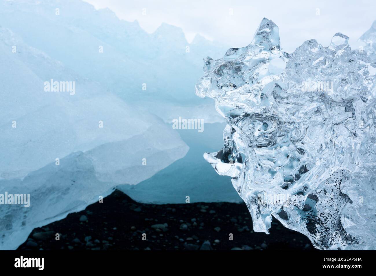 Ice formations background. Iced wallpaper. ice close up Stock Photo