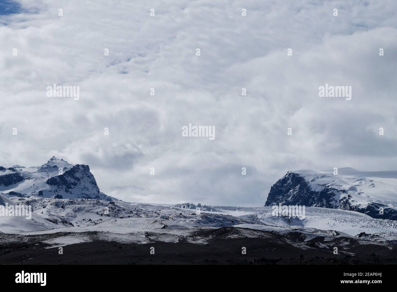 Vatnajokull glacier near Kverfjoll area, Iceland nature Stock Photo