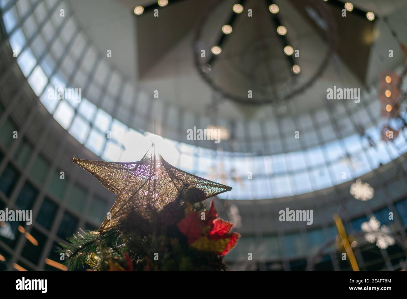 Star ornament decoration in the mall Stock Photo Alamy