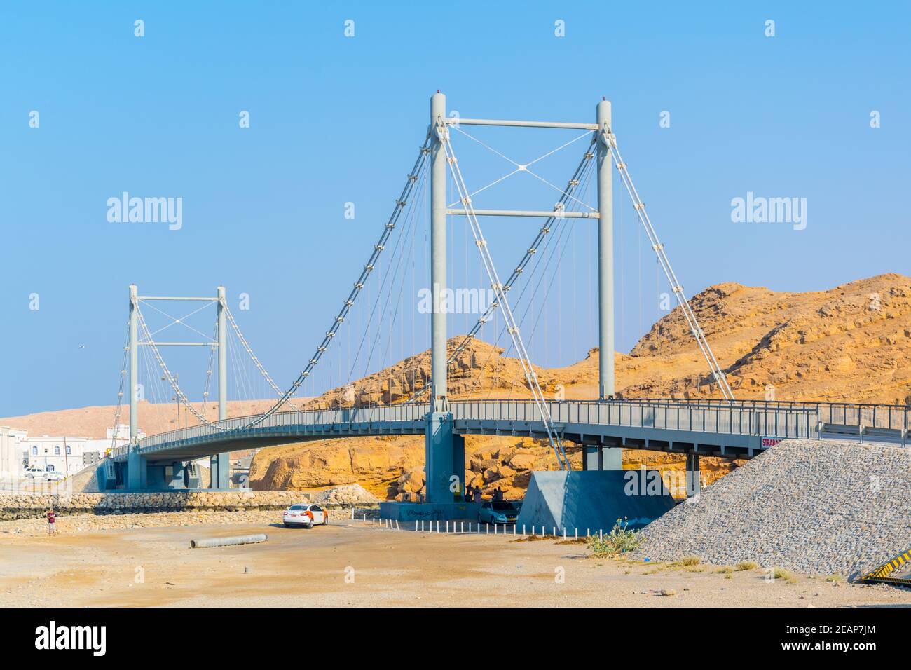 the Khor Al Batah bridge in Sur, Oman Stock Photo Alamy