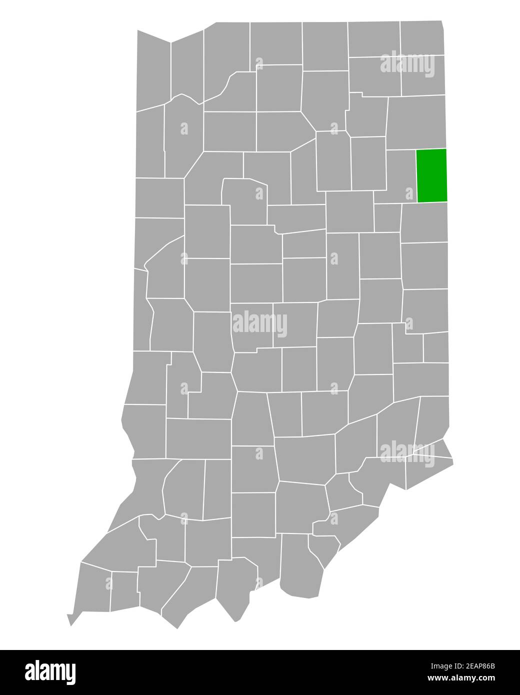 Map of Adams in Indiana Stock Photo - Alamy