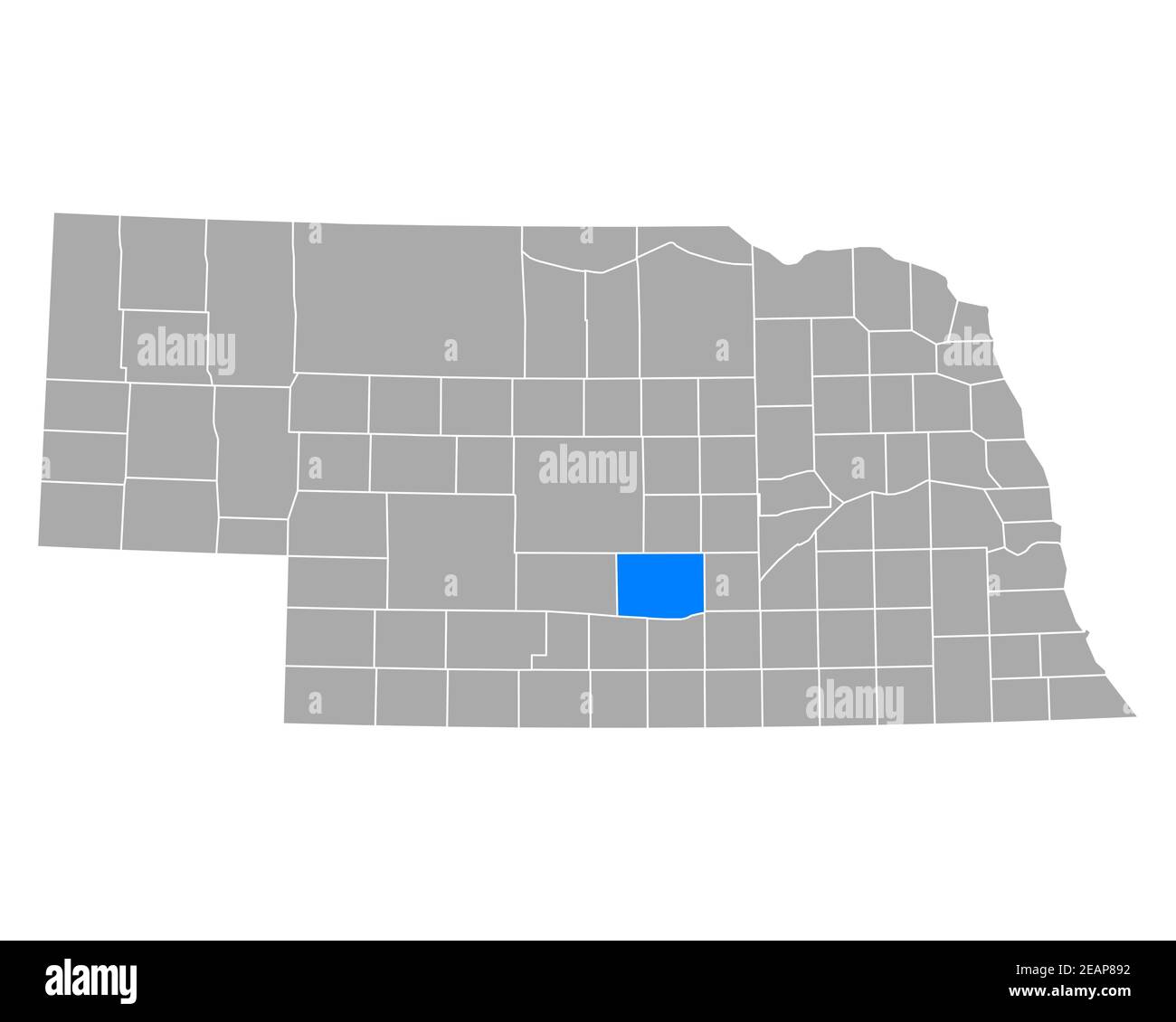 Map of Buffalo in Nebraska Stock Photo
