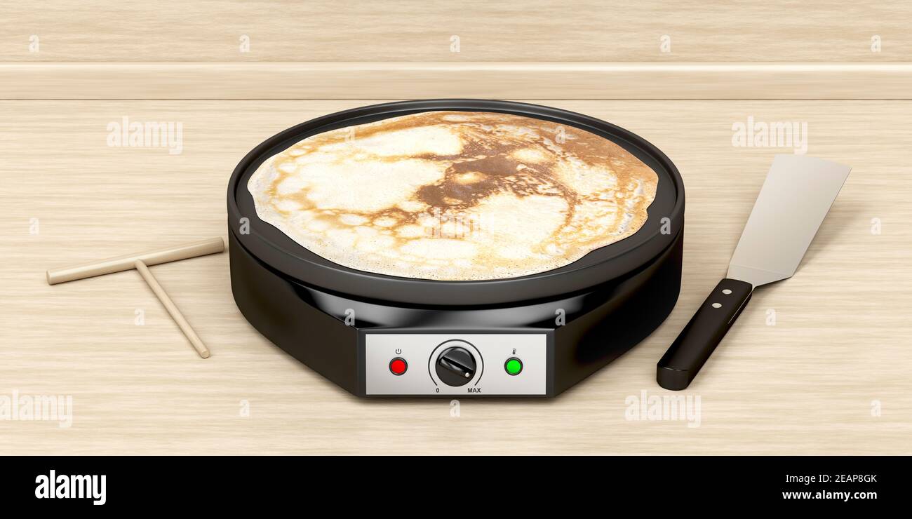 Electric pancake maker Stock Photo Alamy