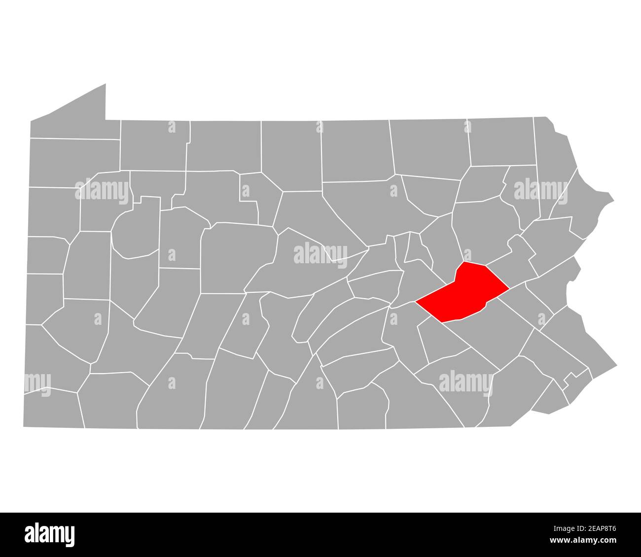 Map of Schuylkill in Pennsylvania Stock Photo Alamy