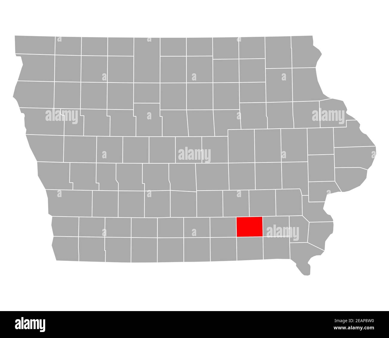 Map of Wapello in Iowa Stock Photo Alamy