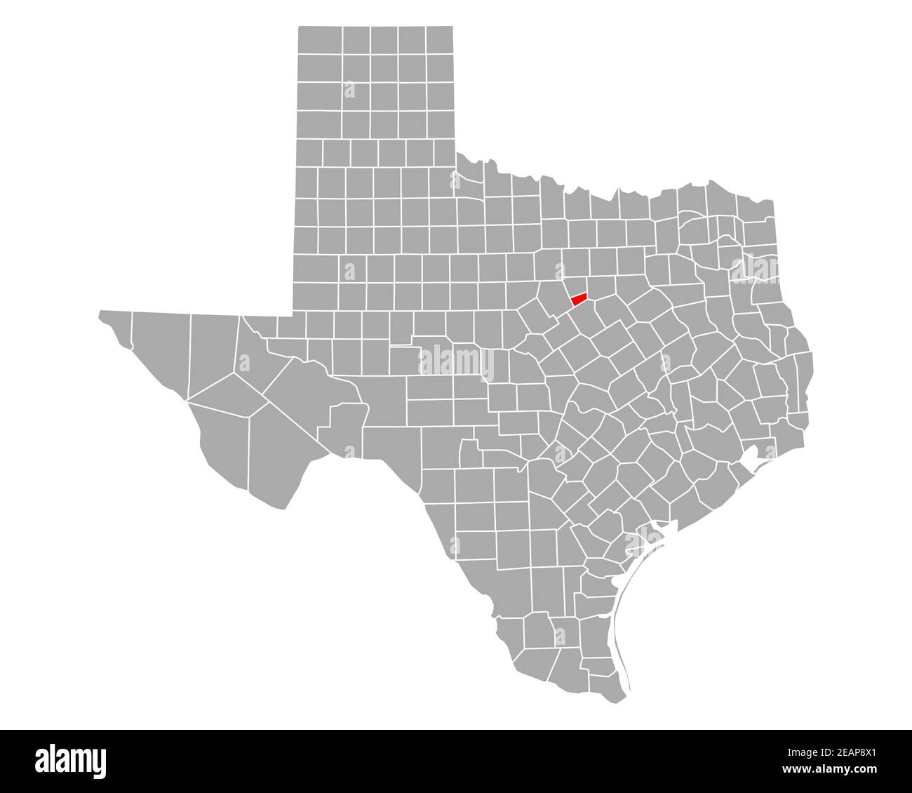 Map of Somervell in Texas Stock Photo