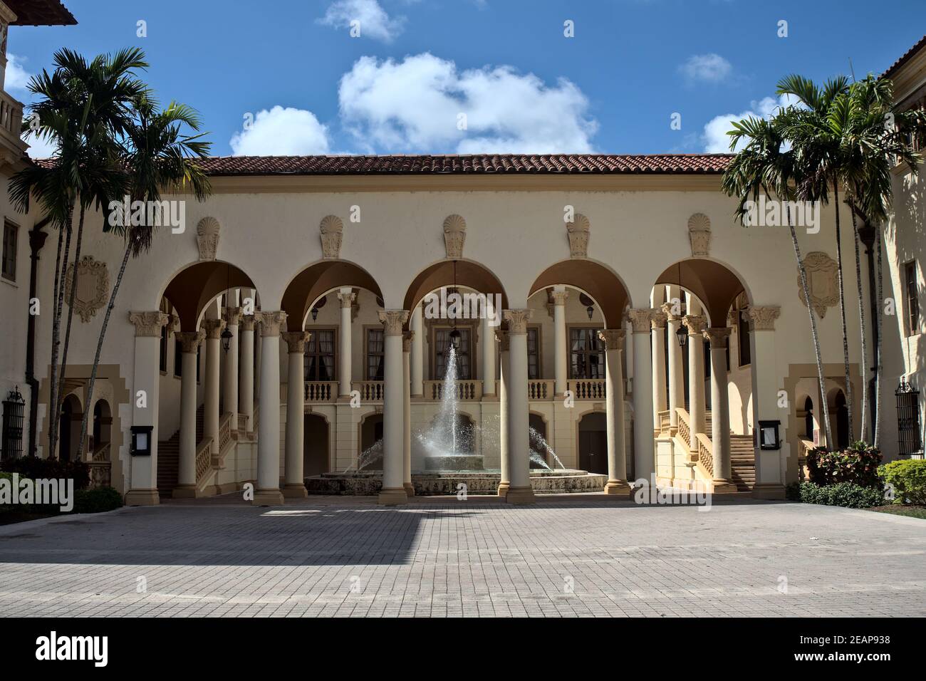 Coral Gables, Florida, USA - 2020: The Miami Biltmore Hotel, a historic luxury hotel built in 1926, designated a National Historic Landmark in 1996. Stock Photo