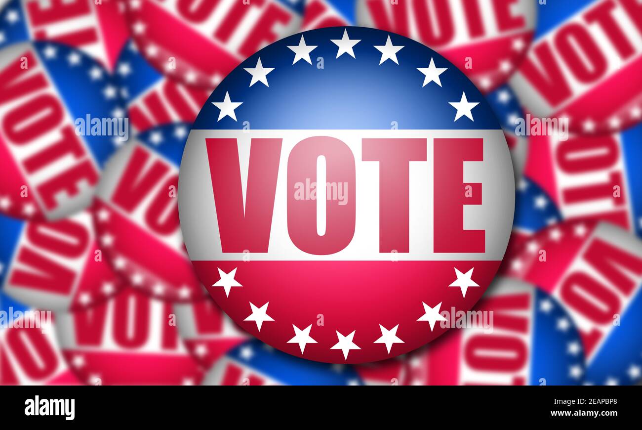 USA voting concept with election badge Stock Photo