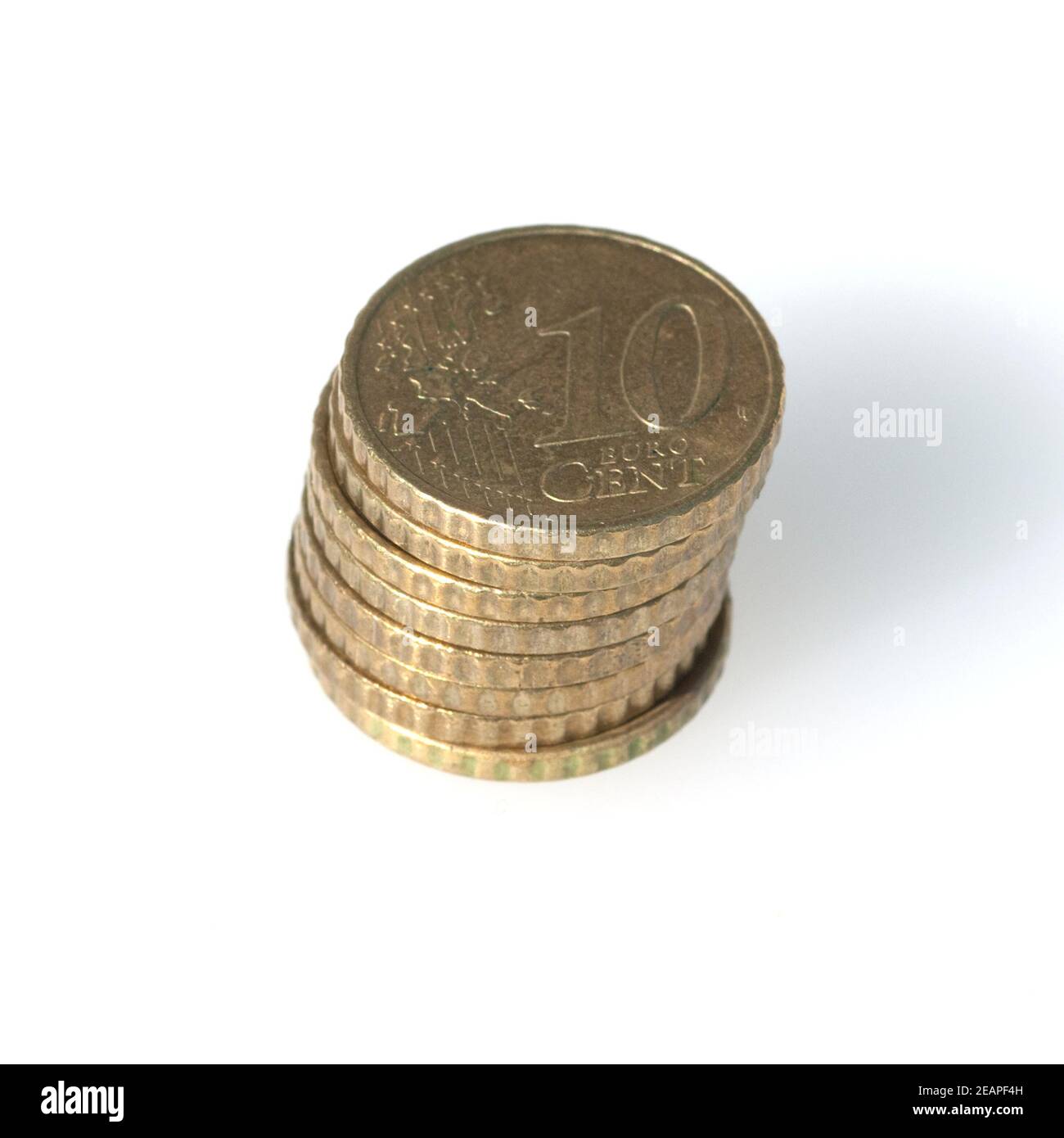 Euromuenzen, zehn cent Stock Photo
