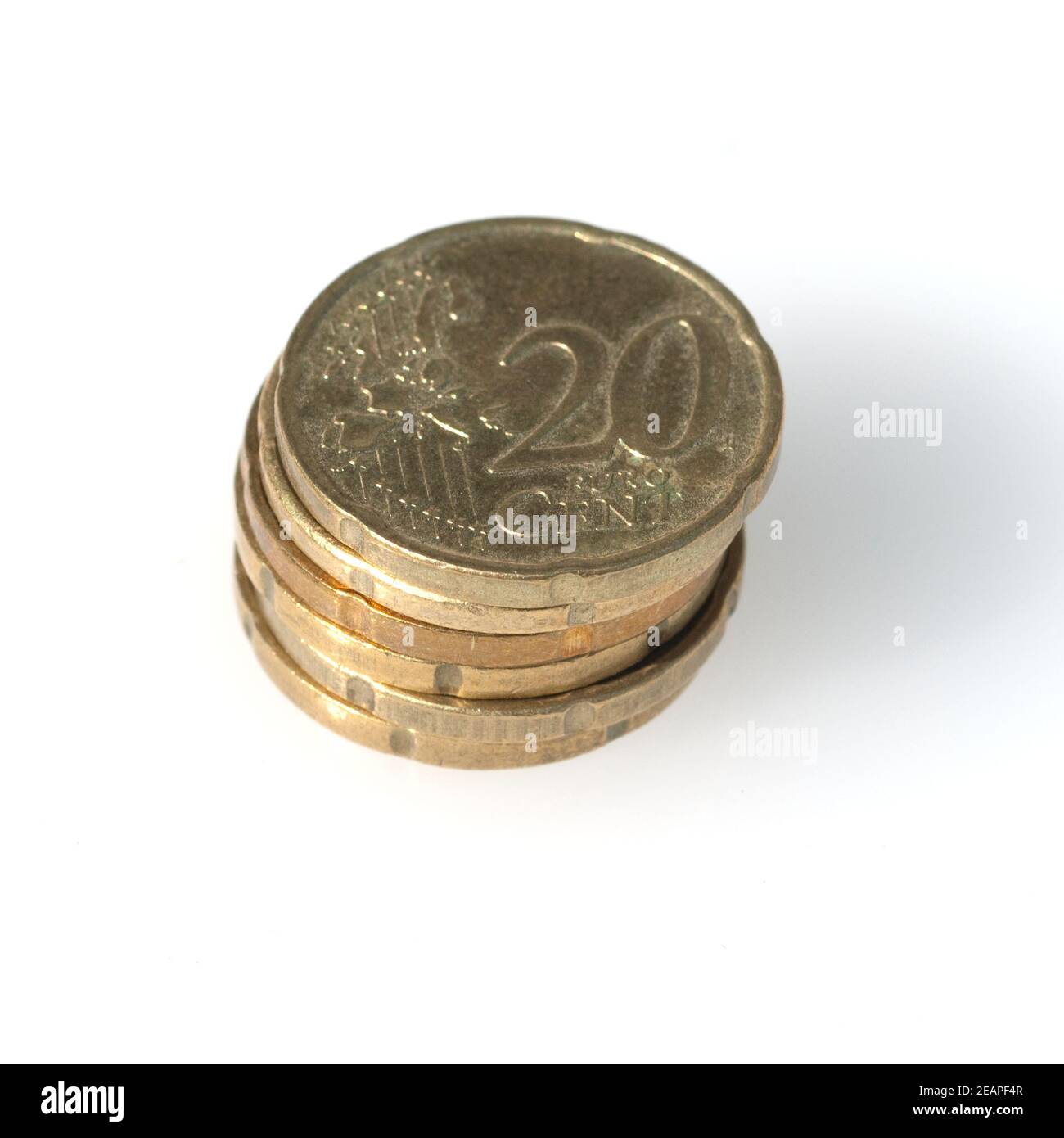 Euromuenzen, zwanzig cent Stock Photo