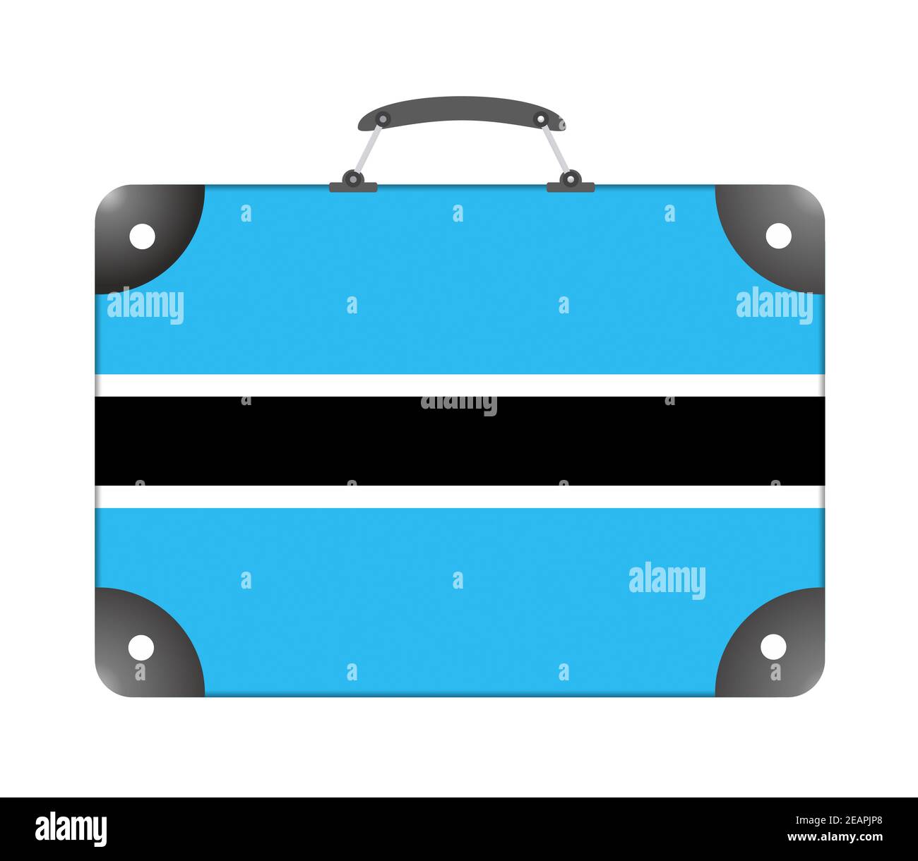Botswana country flag in the form of a travel suitcase on a white background Stock Photo