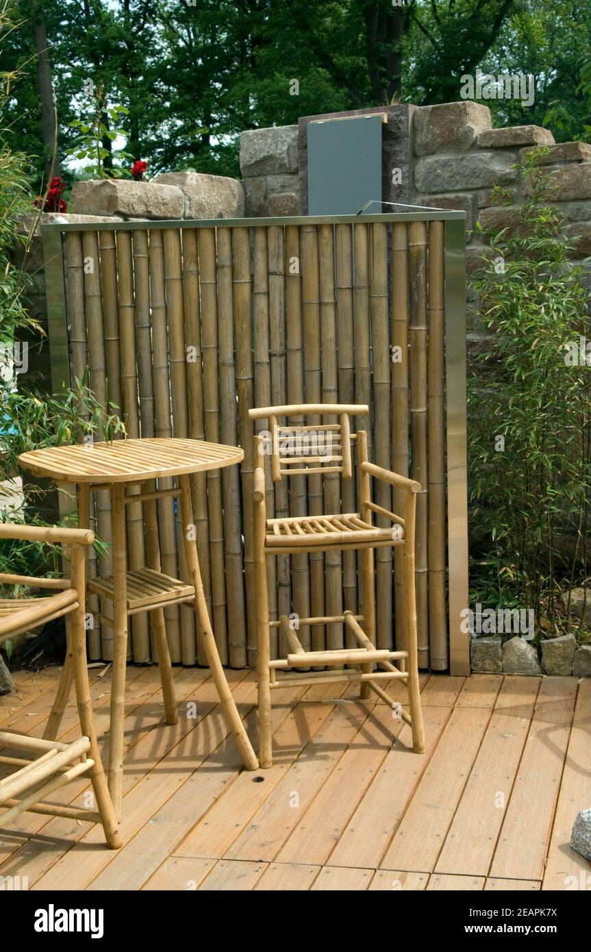 Bambus Sichtschutz Stock Photo