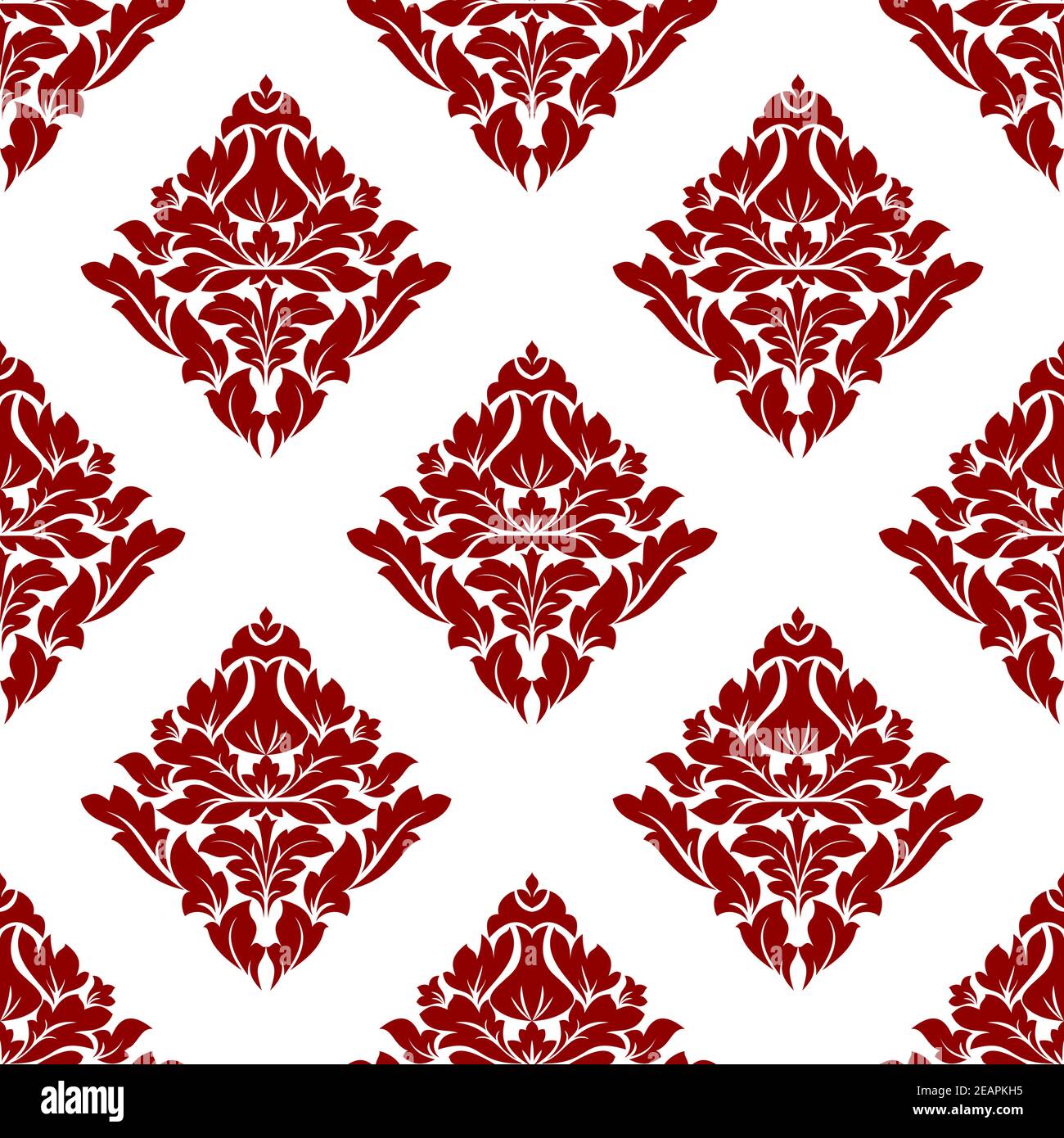 Floral seamless pattern with maroon or crimson or dark red flowers on white  in square format, for wallpaper, background and fabric ornament Stock  Vector Image & Art - Alamy