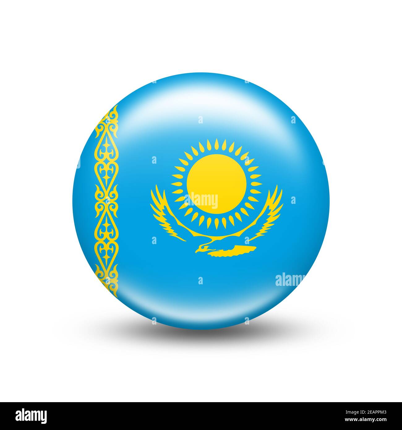 Kazakhstan flags waving Stock Photo by ©borjomi88 118197558