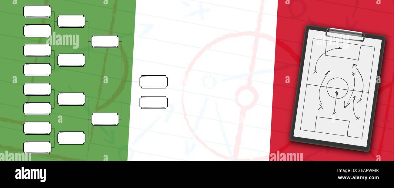 Sports tablet with soccer tactics on the game Stock Photo Alamy