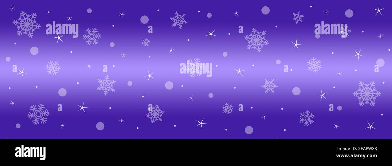 Abstract background with snowflakes, circles and stars Stock Photo