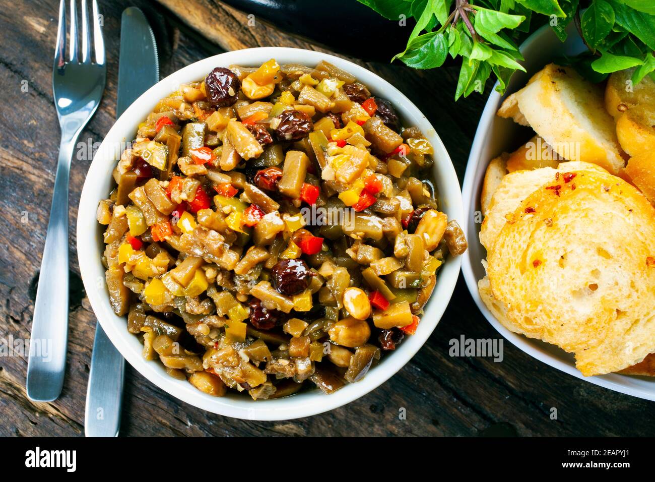 Delicious eggplant an appetizer Stock Photo Alamy