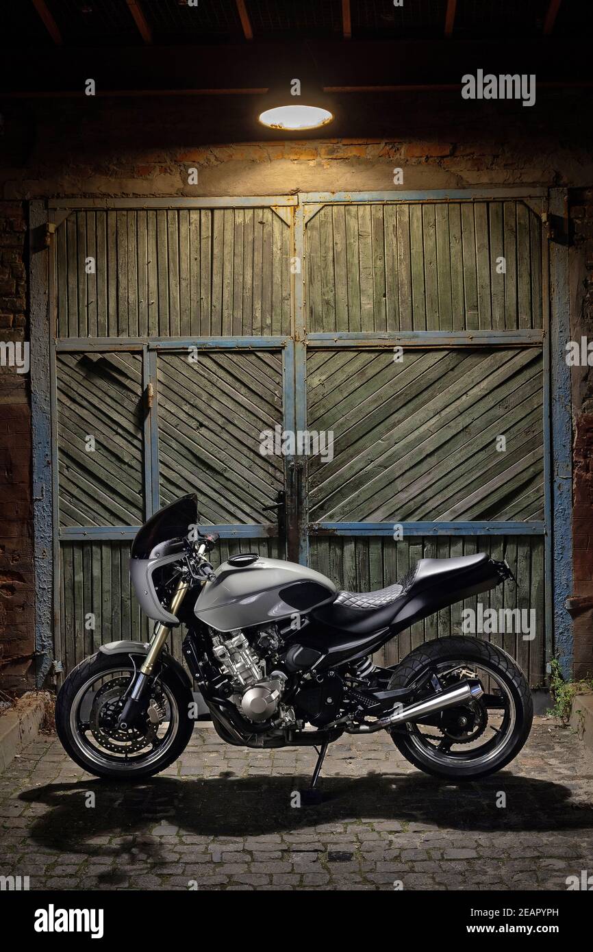 Custom caferacer motorbike on hi res stock photography and images Alamy