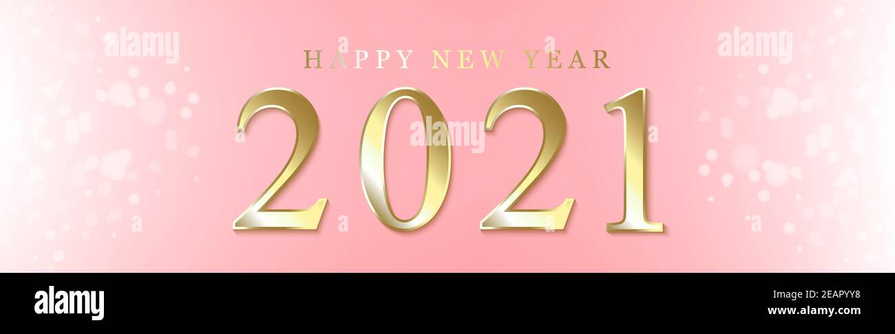 Multicolored and sparkly festive new year bokeh 2021 Stock Photo