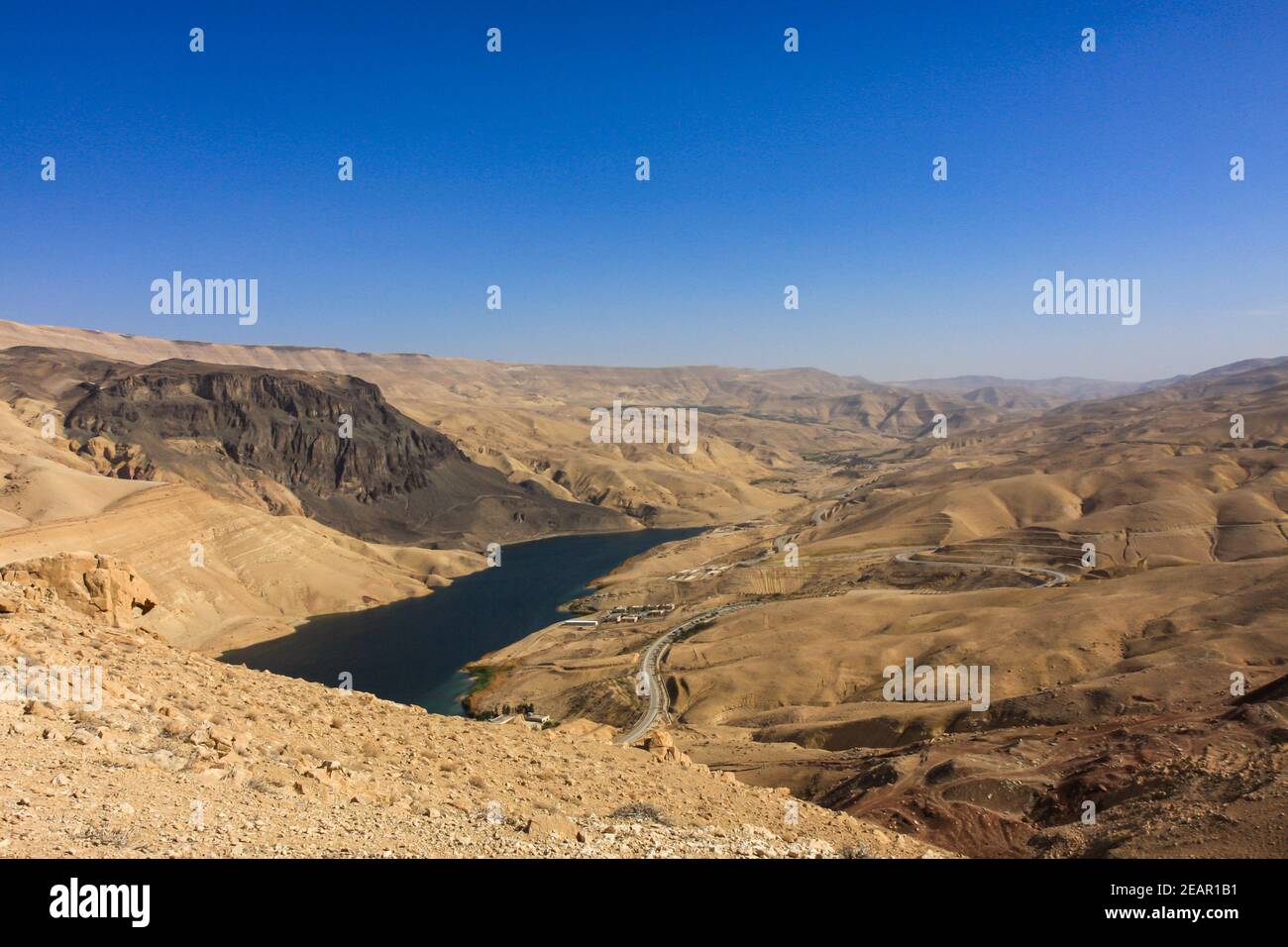 The Landscape and desert in Jordan Stock Photo