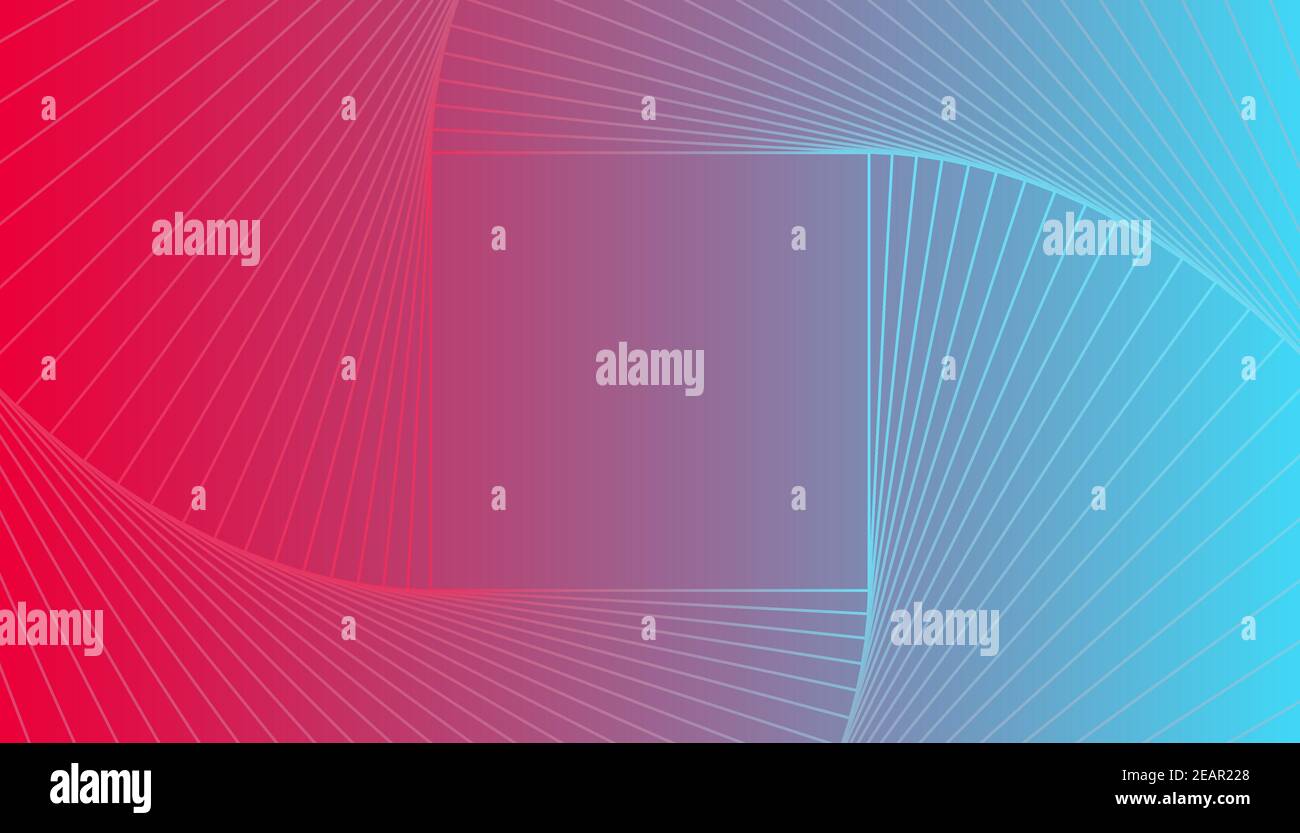 Gradient pink and blue background with swirl square Stock Vector