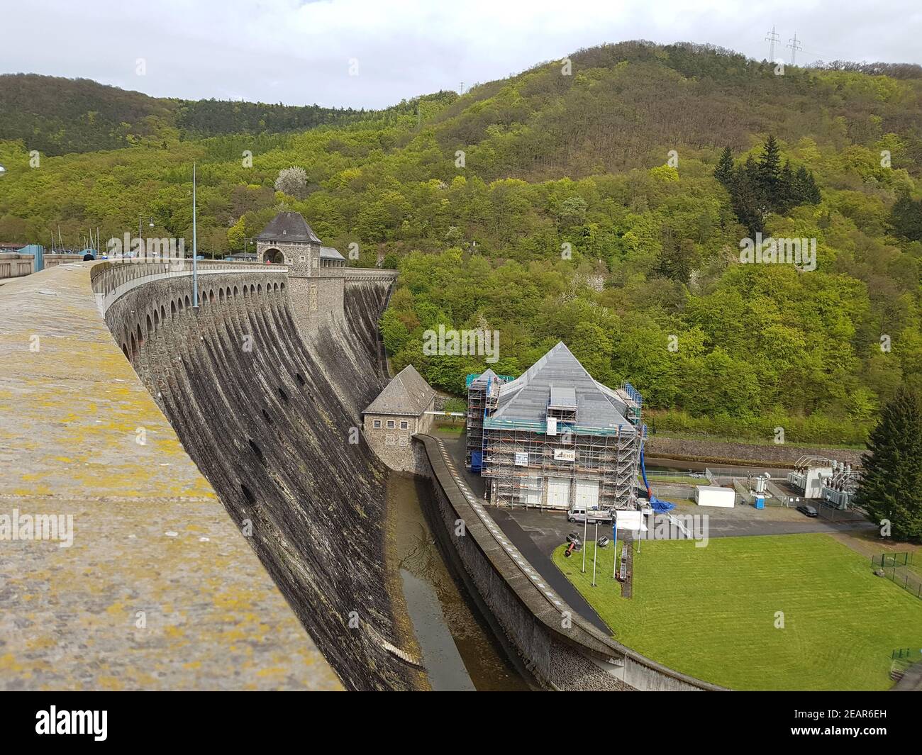 Edertalsperre, Staumauer Stock Photo