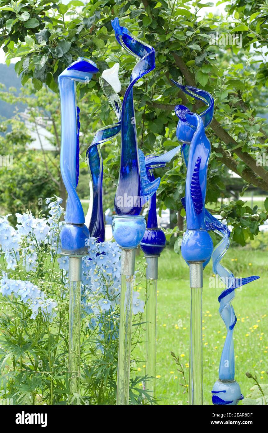 Glasgarten, Arnbruck, Kunstwerke Stock Photo