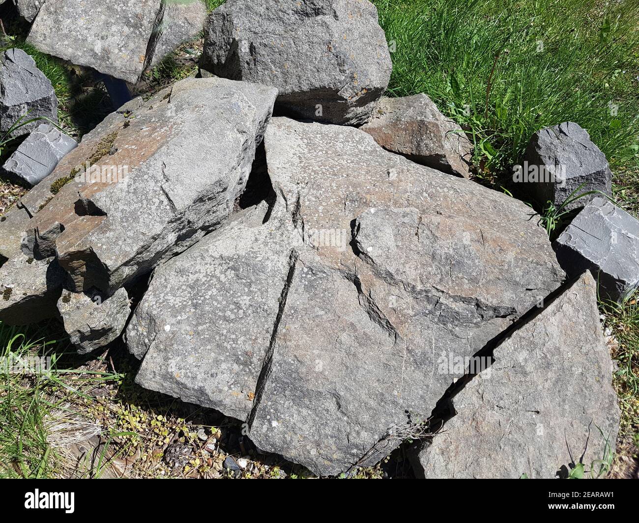 Grauwacke, grau, Sandstein, Mineral, Naturstein Stock Photo