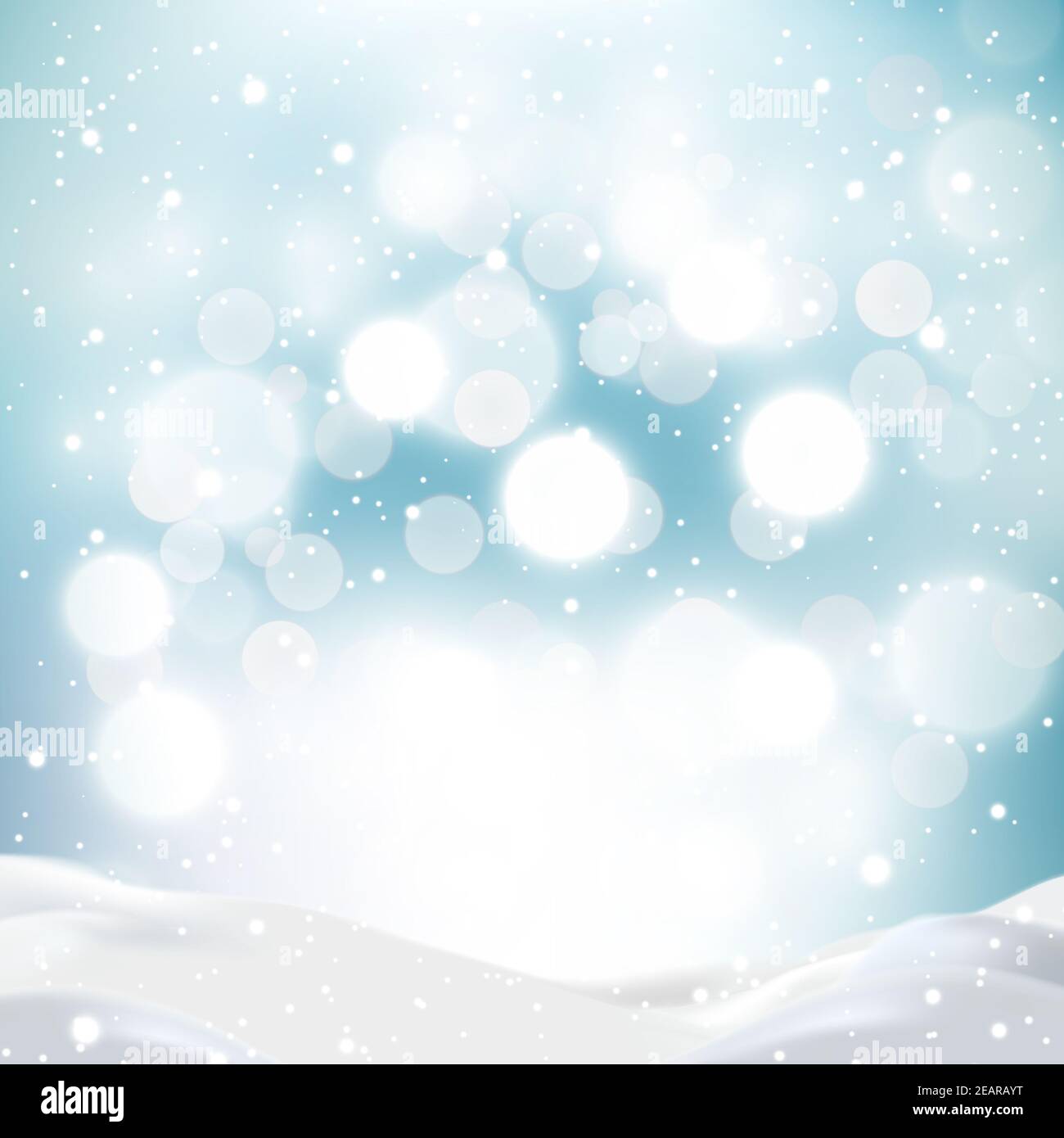 Snowdrifts on a background of blue sky with falling snow Stock Photo ...