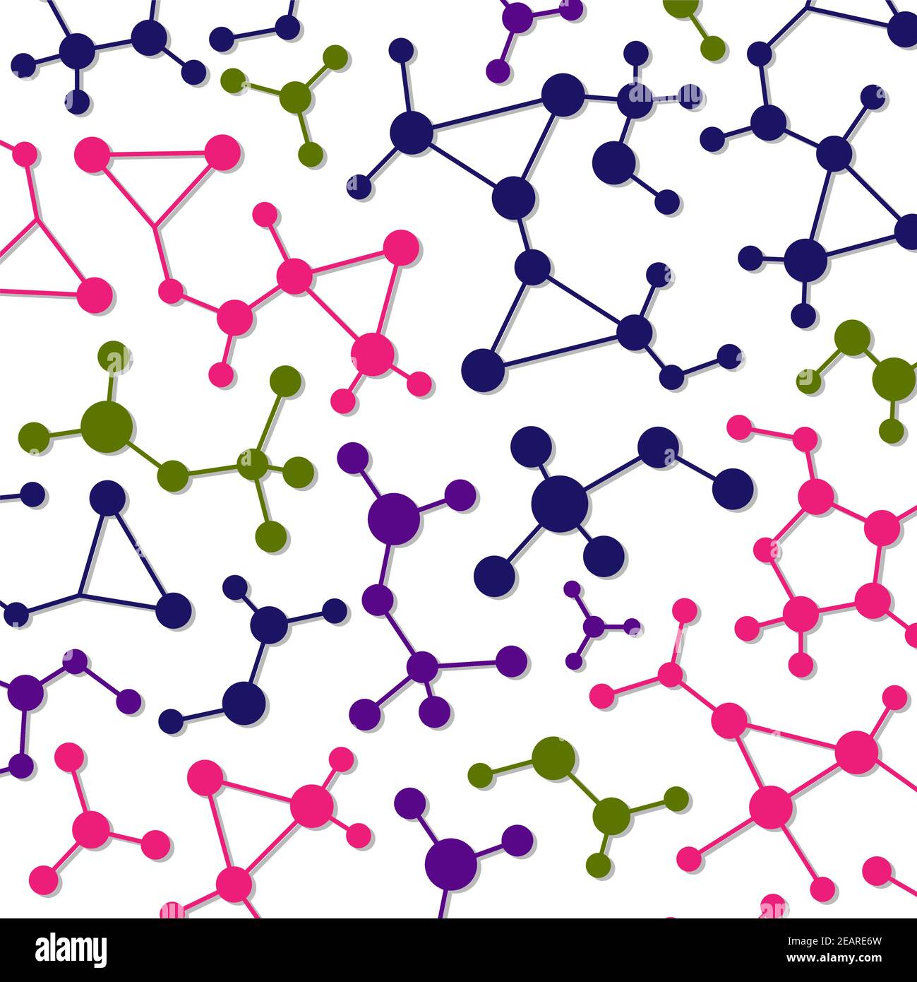 Molecular seamless pattern background for chemistry, science and ...