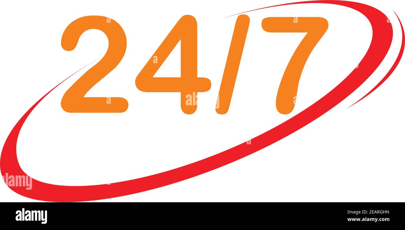 twenty four hours icon, 24 hours vector icon Stock Vector