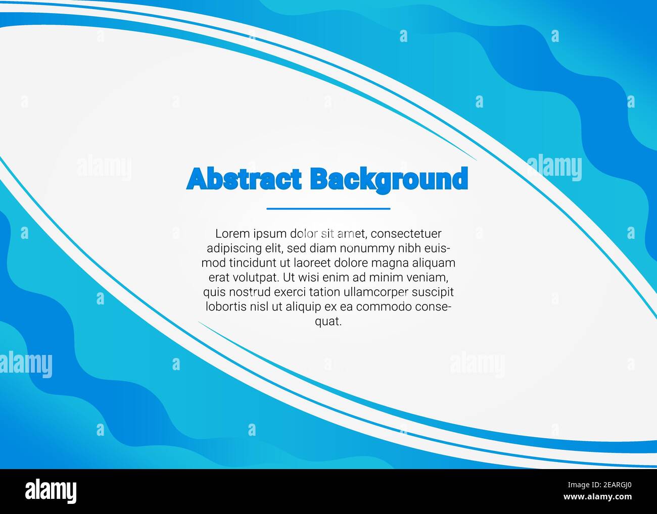 Blue curved lines background for presentation Stock Vector