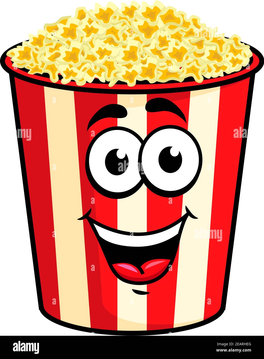 Cartoon happy cute popcorn character for fastfood design Stock Vector Image  & Art - Alamy