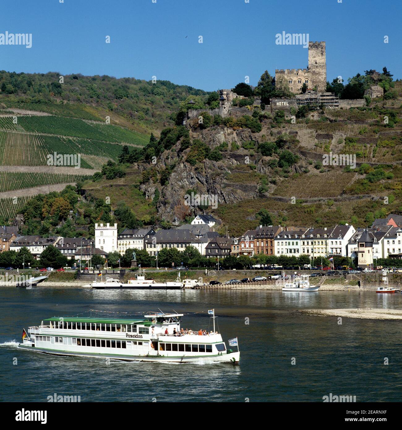 Burg Gutenfels; Kaub; Landschaft Stock Photo