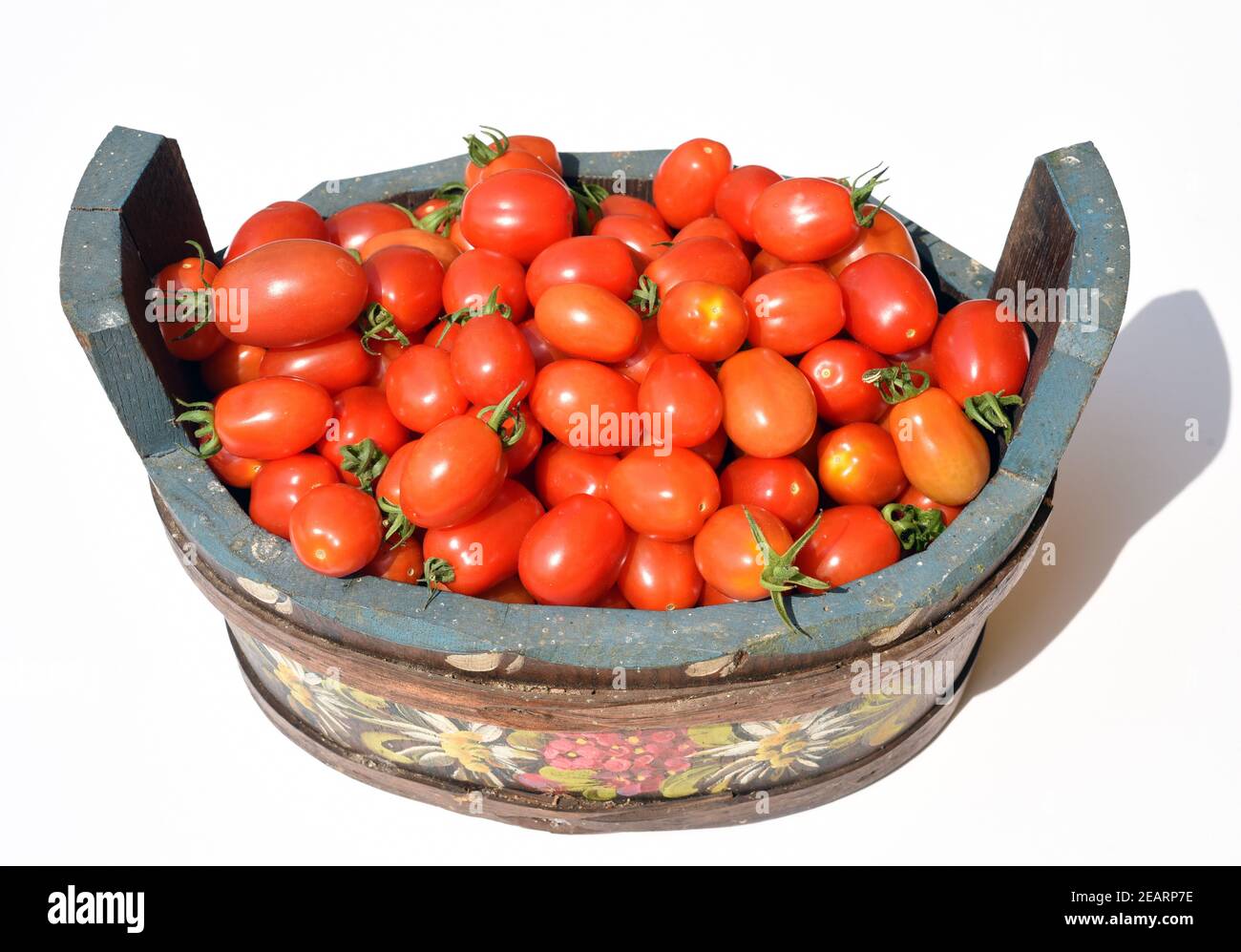 Pflaumen-Buschtomate, Romello, F1, Lycopersicon, esculentum Stock Photo