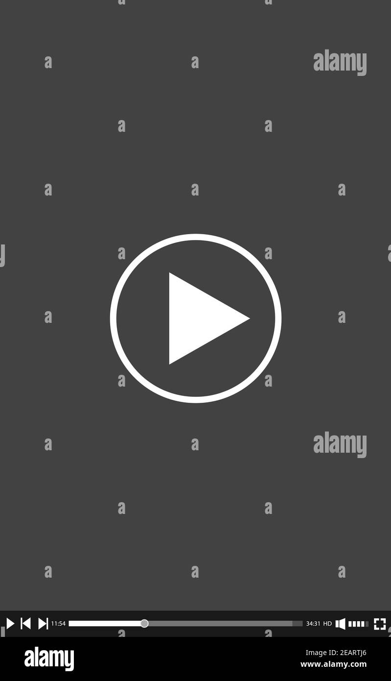 Video and Media Player Interface Template Stock Photo Alamy