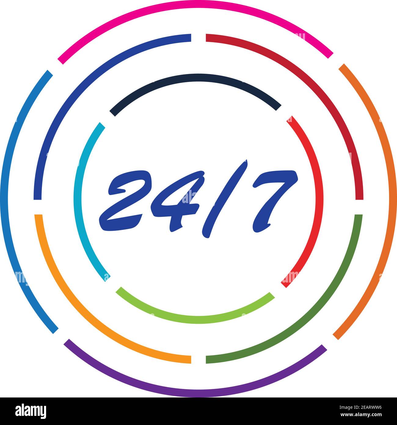 twenty four hours icon, 24 hours vector icon Stock Vector