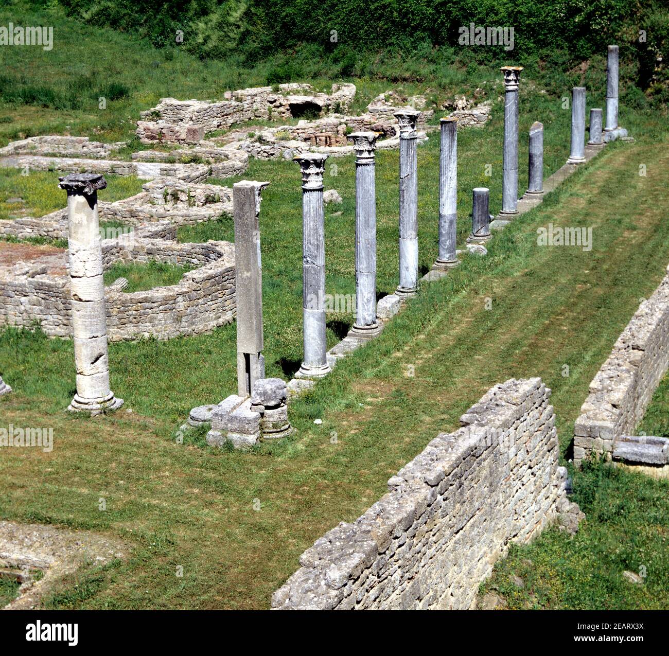 Roemisches Amphitheater, Volterra Stock Photo