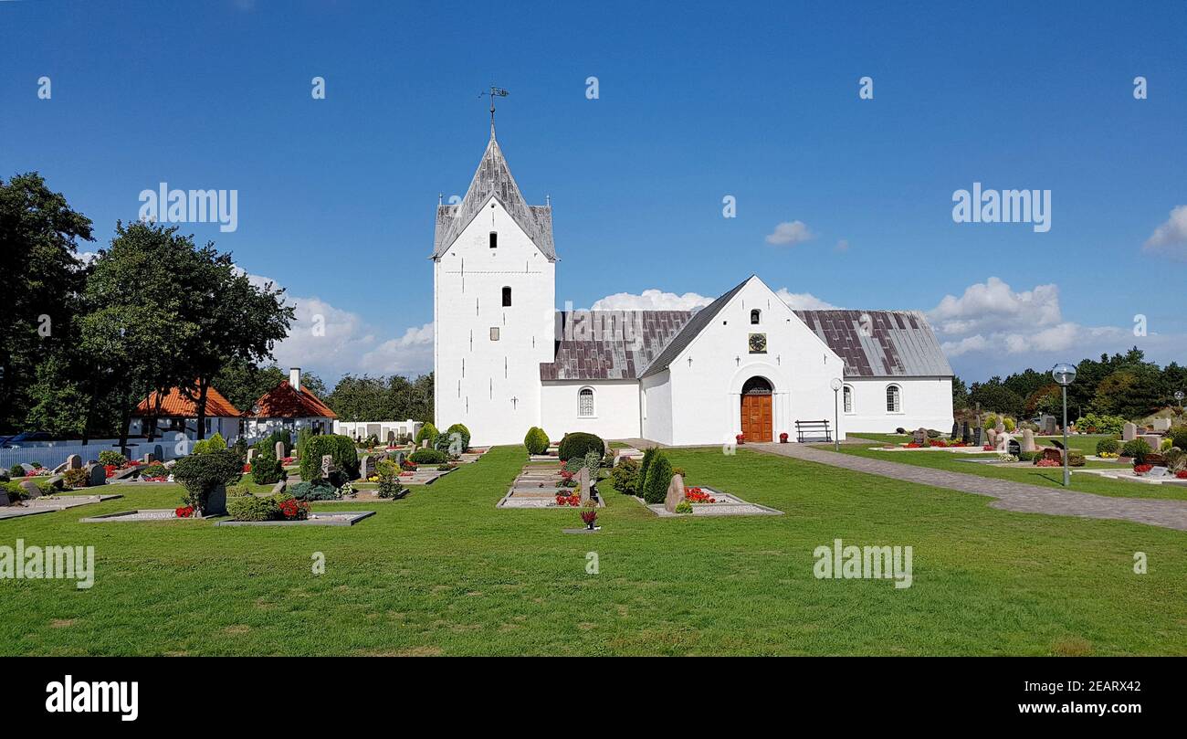 Sankt Clemens Kirche, Kirkeby, Roemoe Stock Photo