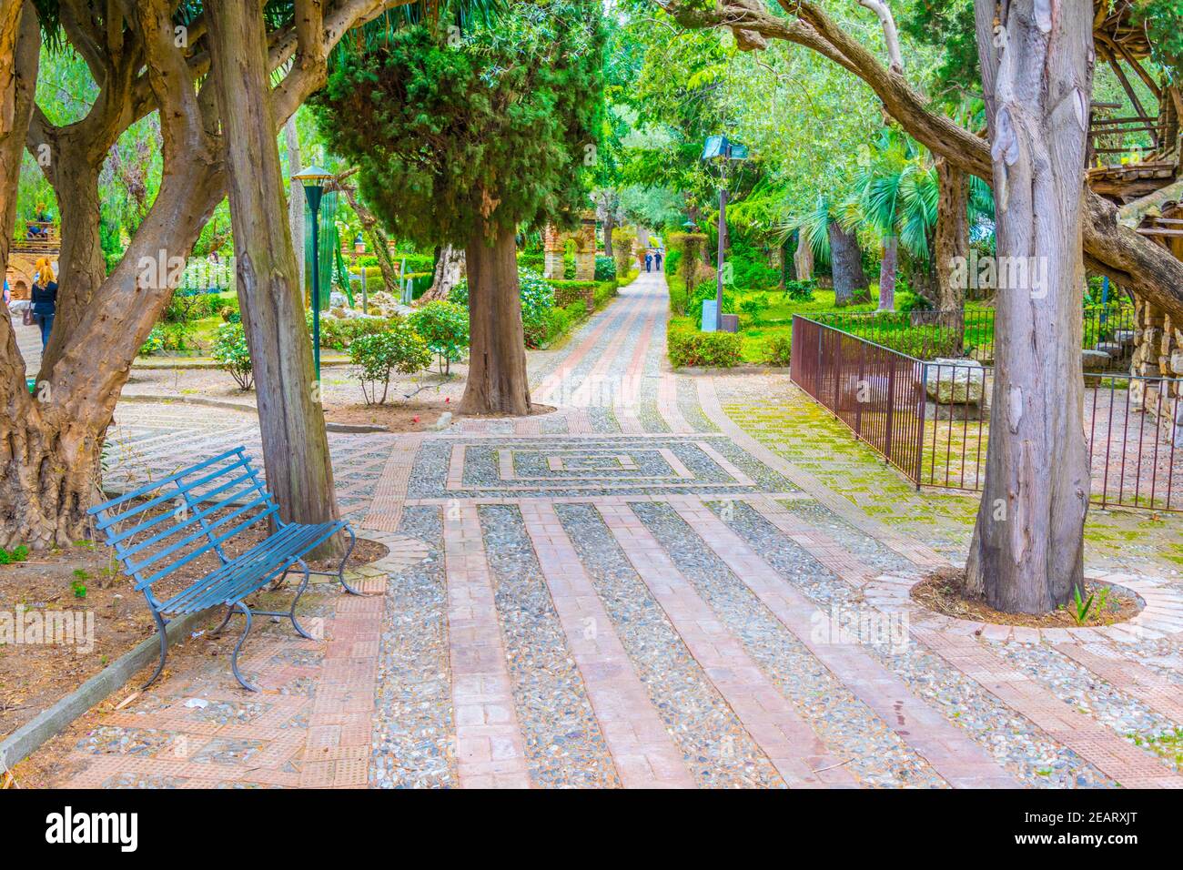 Park Giardini della villa comunale in Taormina, Sicily, Italy Stock Photo