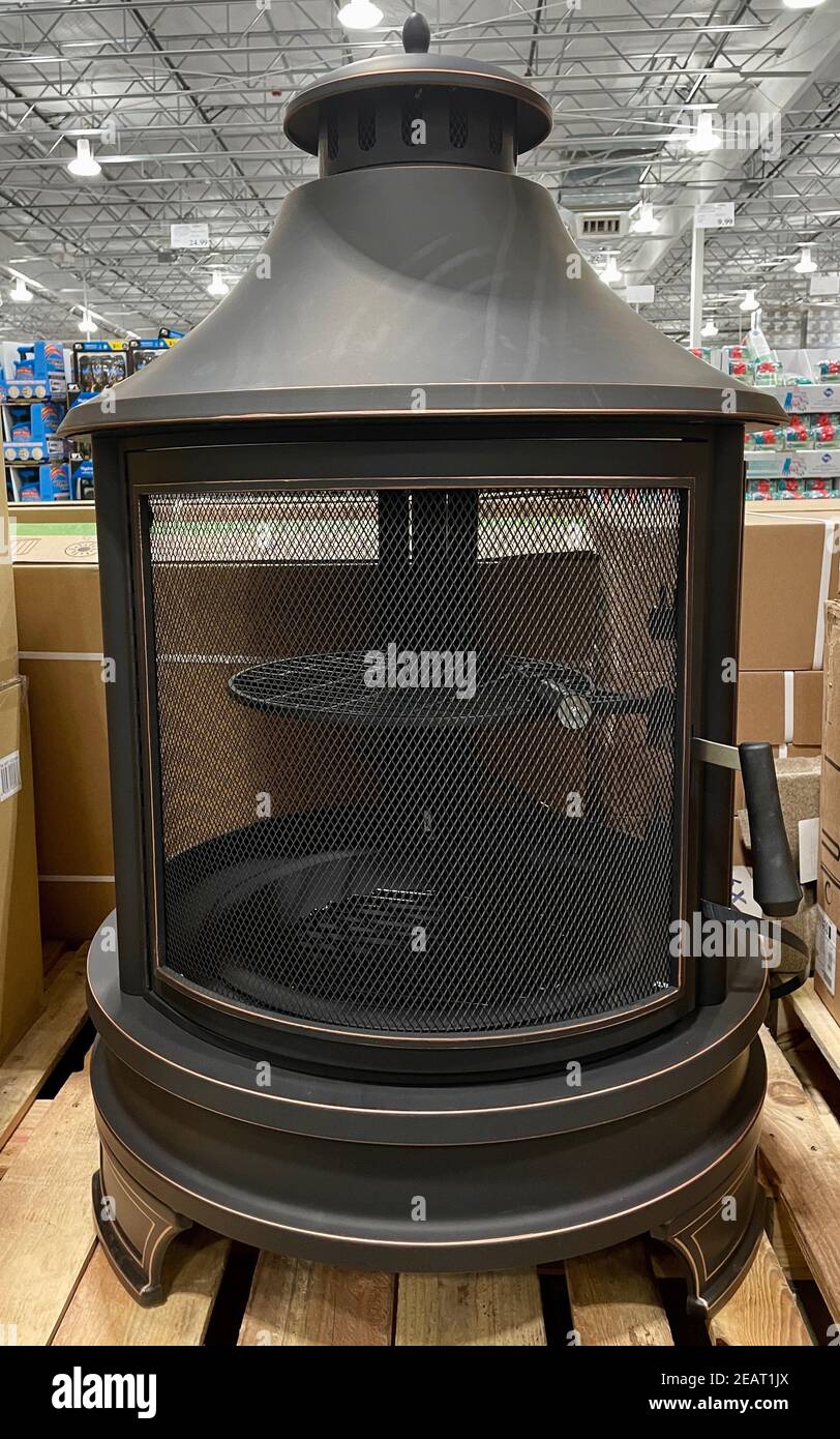Outdoor gas heater Costco in a store display Stock Photo Alamy
