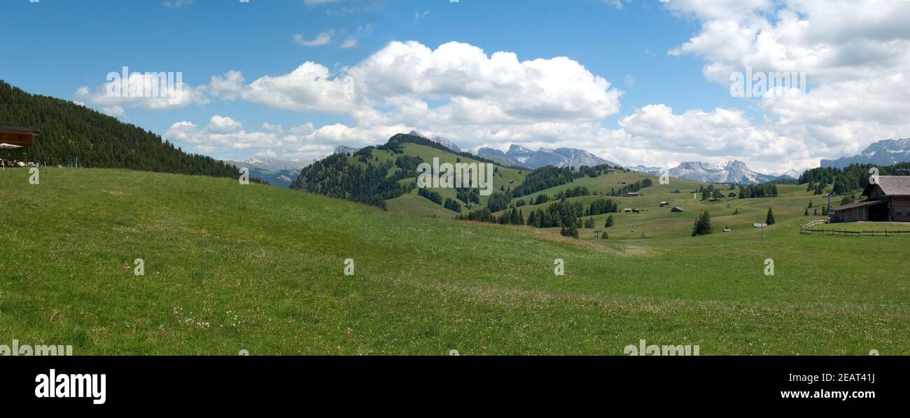 Seiser, Alm, Dolomiten, UNESCO-Weltnaturerbe, Dolomiti Stock Photo