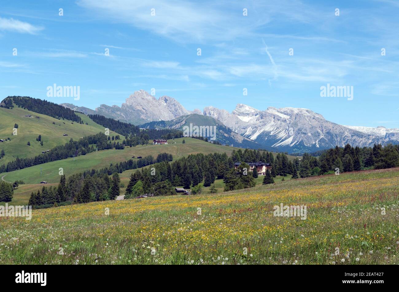 Seiser, Alm, Dolomiten, UNESCO-Weltnaturerbe, Dolomiti Stock Photo