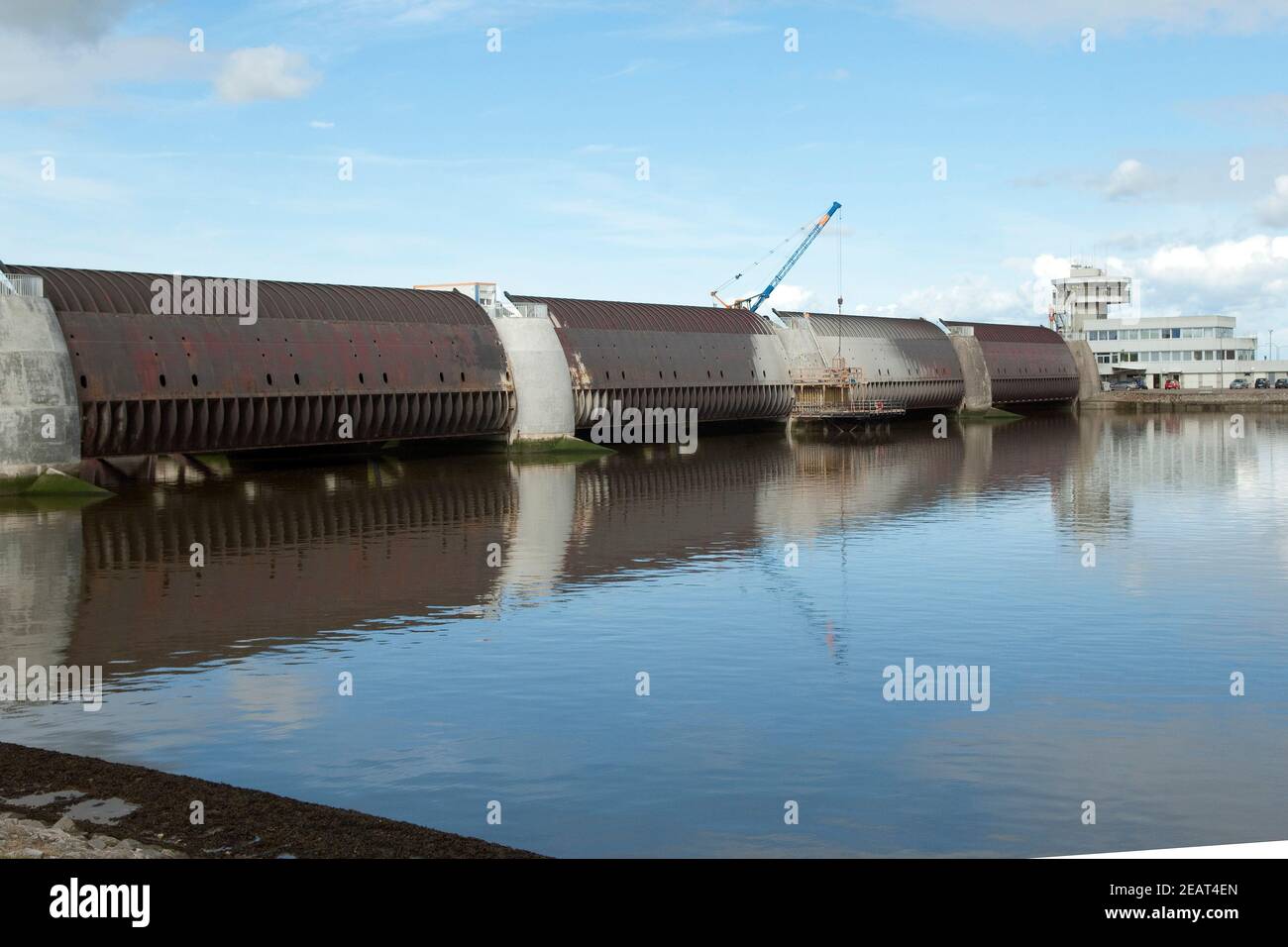 Eidersperrwerk Stock Photo