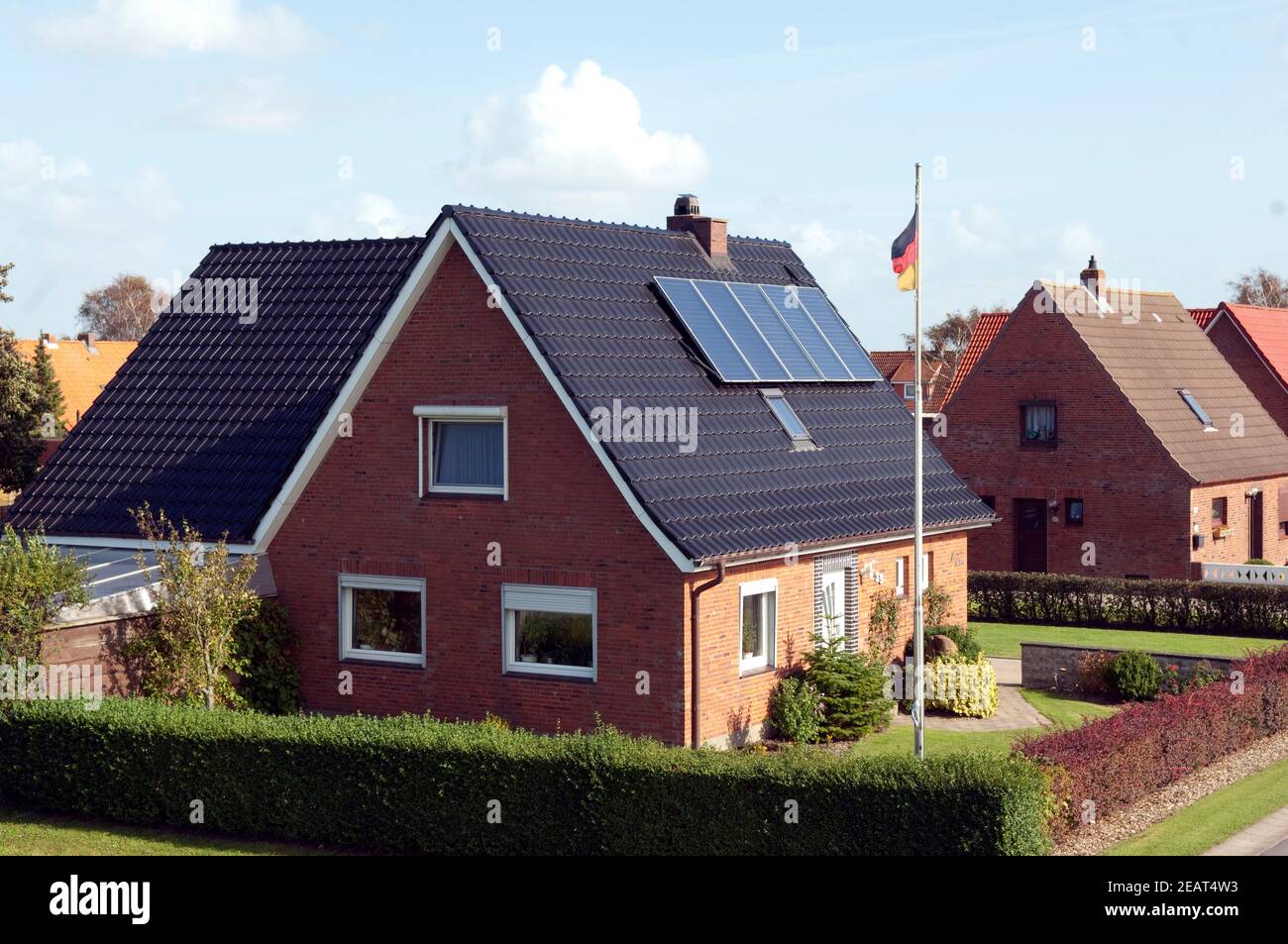 Solaranlage, Hausdach Stock Photo