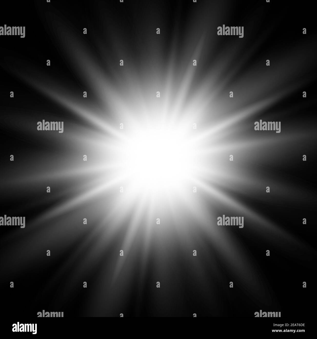 Bright sun on a black background - Illustration Stock Photo - Alamy