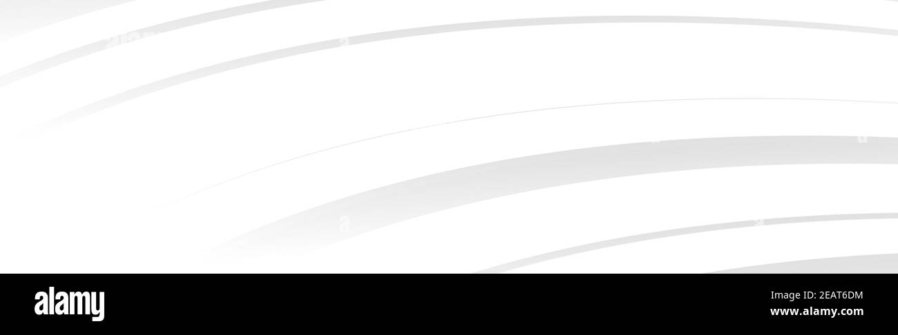 White vector panoramic background with wavy lines Stock Photo - Alamy